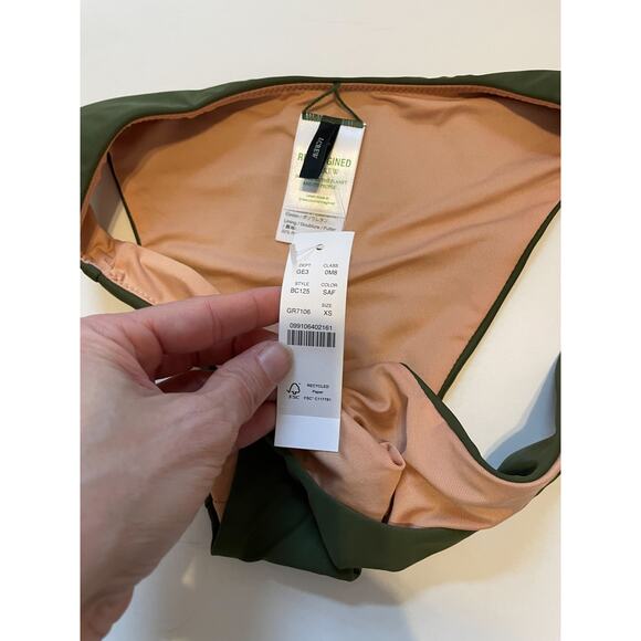 J. Crew High Leg Swim Bikini Bottom Green Size XS NEW - Picture 6 of 8